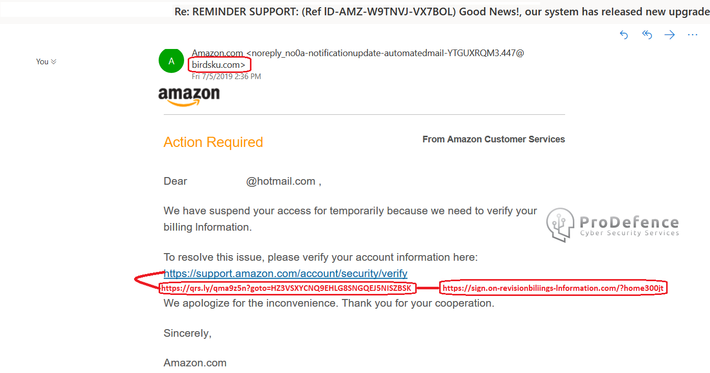 Pagina falsa pentru Amazon - furt date de logare pe pagina