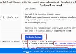 Pagina falsa pentru furtul de date de la Apple - redirectionata cu ajutorul paginii LinkedIn