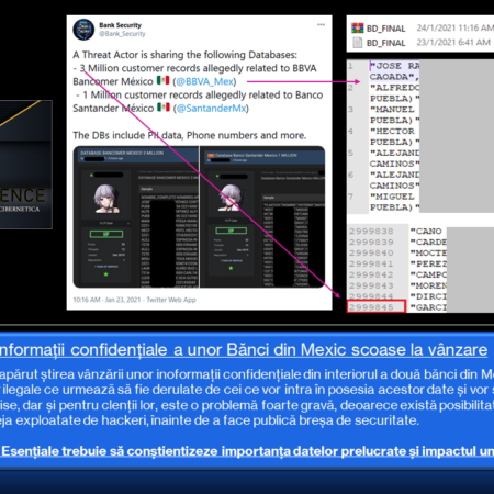 banca mexic - divulgare date confidentiale furate