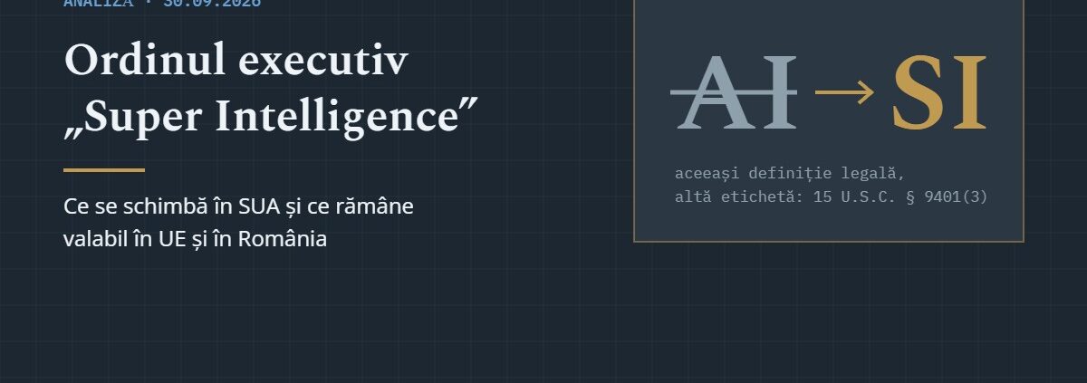 Ordinul executiv american care redenumește inteligența artificială (AI) în Super Intelligence (SI)