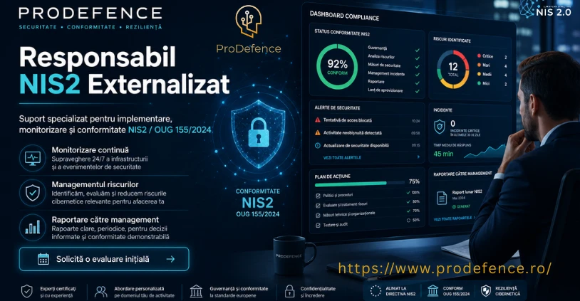 Serviciul de responsabil NIS2 externalizat oferit de ProDefence