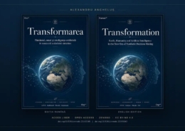Coperțile edițiilor română și engleză ale lucrării „Transformarea” de Alexandru Angheluș
